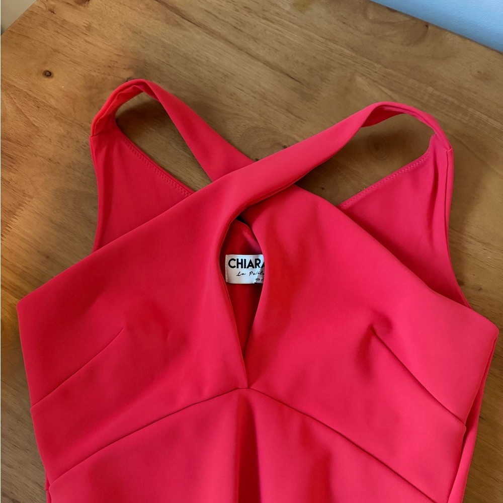 Chiara Boni Coral Mini Dress – Italian Designer Cocktail/Special Occasion Size 0